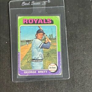 Royals George Brett Baseball Card - Bright Green & Purple Design